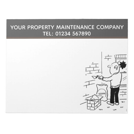 Property Maintenance Services to Personalise Notizblock (Vorderseite)