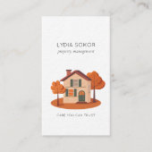 Property Management Business Card with QR Code Visitenkarte (Vorderseite)
