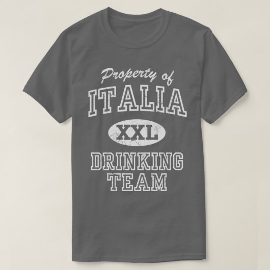 Property Of Italia Drinking Team Italy Italian T-Shirt (Design vorne)