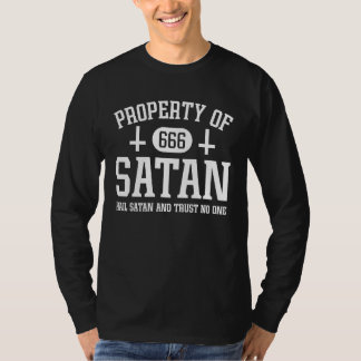 Property of Satan 666 Occult Lucifer Devilish Eat  T-Shirt