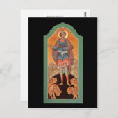 Prophet Daniel in der Lions Den Gebet-Karte Postkarte (Vorne/Hinten)