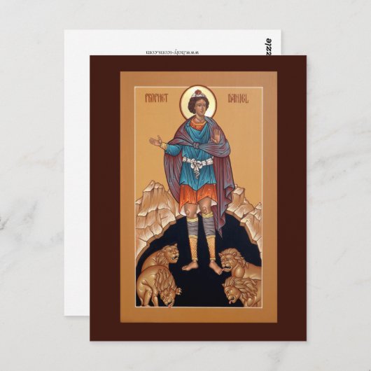 Prophet Daniel in der Löwenzettel-Karte Postkarte (Vorne/Hinten)