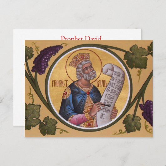 Prophet David Prayer Card Postkarte (Vorne/Hinten)