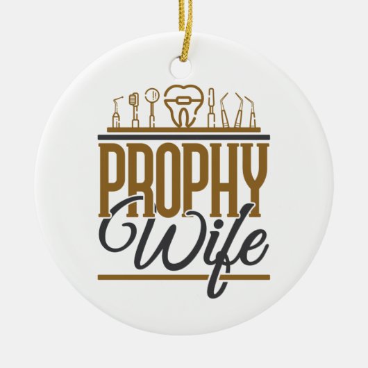 Prophet Ehefrau Zahnhygiene Hygiene RDH Keramik Ornament (Vorne)