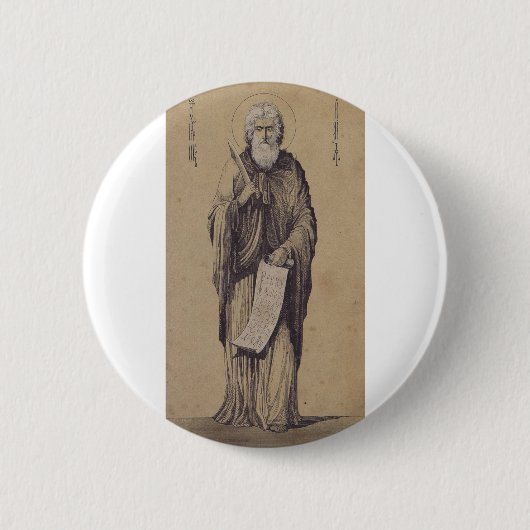 Prophet Elijah Vater der Karmeliten Button (Vorderseite)
