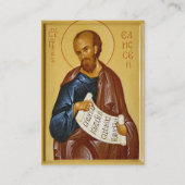 Prophet Elisha Orthodox Christian Prayer Card Platzkarte (Vorderseite)
