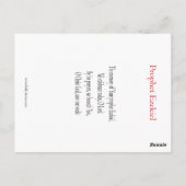 Prophet Ezekiel-Gebetskarte Postkarte (Rückseite)