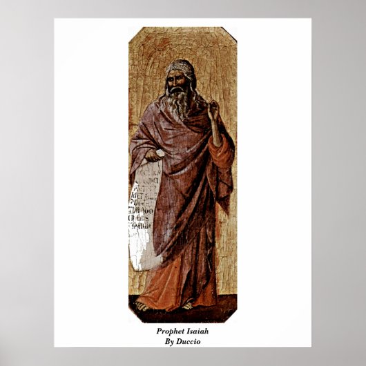 Prophet Isaiah von Duccio Poster (Vorne)