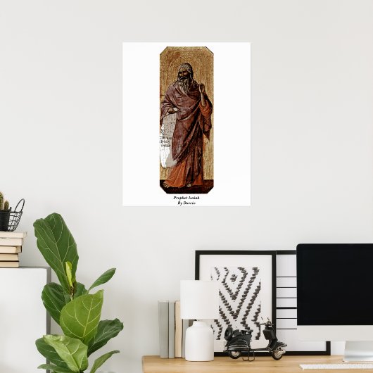 Prophet Isaiah von Duccio Poster (Heimbüro)