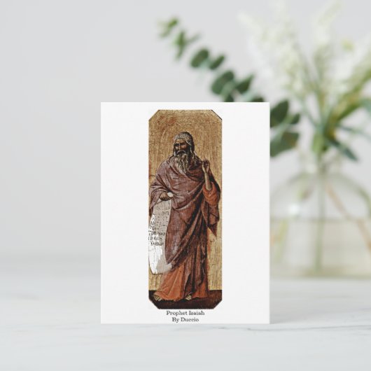 Prophet Isaiah von Duccio Postkarte (Stehend Vorderseite)
