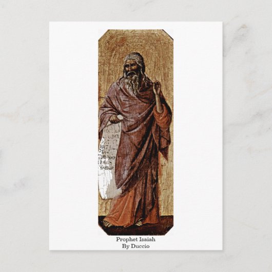 Prophet Isaiah von Duccio Postkarte (Vorderseite)