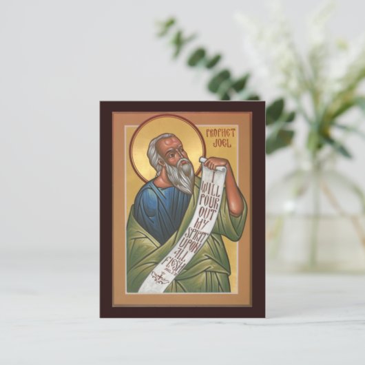 Prophet Joel Prayer Card Postkarte (Stehend Vorderseite)