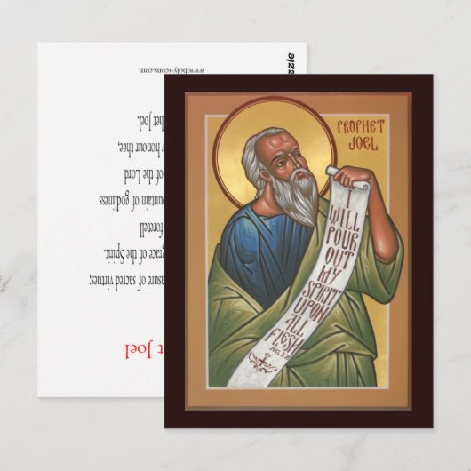 Prophet Joel Prayer Card Postkarte (Vorne/Hinten)