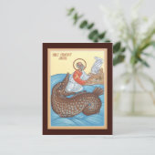 Prophet Jonah Prayer Card Postkarte (Stehend Vorderseite)