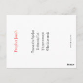 Prophet Jonah Prayer Card Postkarte (Rückseite)