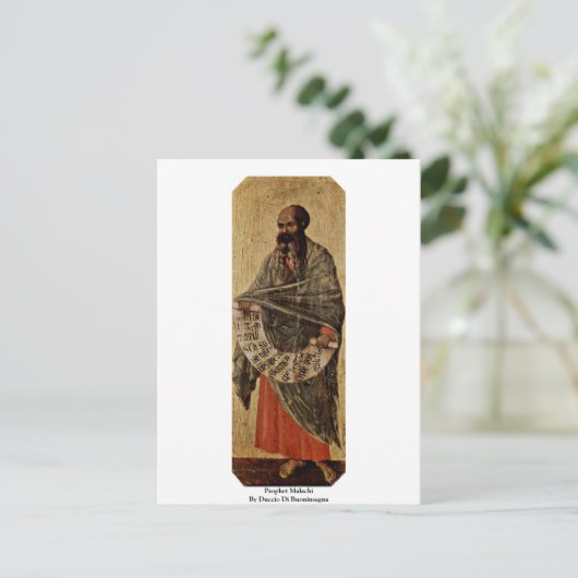 Prophet Malachi von Duccio di Buoninsegna Postkarte (Stehend Vorderseite)
