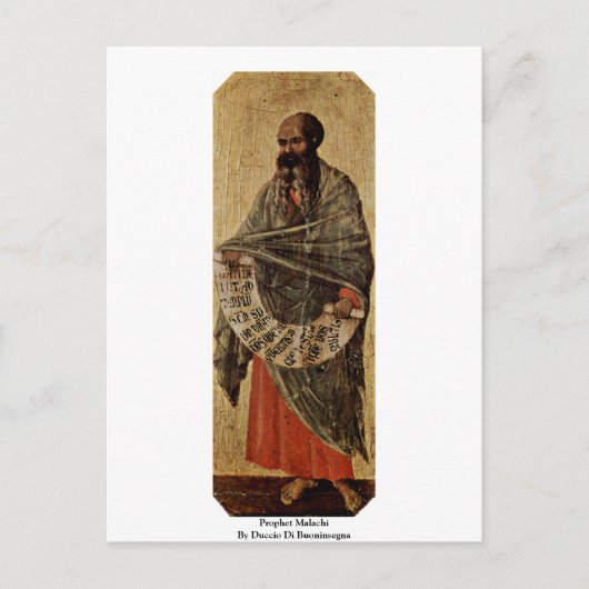 Prophet Malachi von Duccio di Buoninsegna Postkarte (Vorderseite)