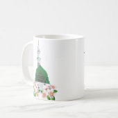 Prophet Moschee Grüne Kuppel Kaffeetasse (Vorderseite Links)