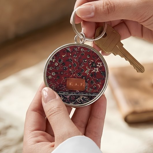 Prophet-Moschee Vintage-Teppich-Monogramm Schlüsselanhänger
