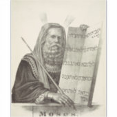 Prophet Mose mit den Tabletten des Gesetzes Aufkleber (Vorderseite)