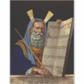 Prophet Mose mit den Tabletten des Gesetzes Aufkleber (Vorderseite)