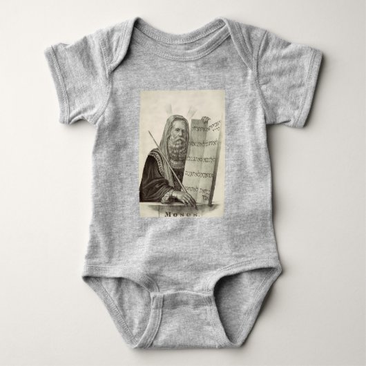 Prophet Mose mit den Tabletten des Gesetzes Baby Strampler (Vorderseite)