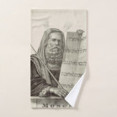 Prophet Mose mit den Tabletten des Gesetzes Badhandtuch Set (Handtuch)