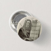 Prophet Mose mit den Tabletten des Gesetzes Button (Vorne & Hinten)