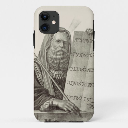 Prophet Mose mit den Tabletten des Gesetzes Case-Mate iPhone Hülle (Rückseite)