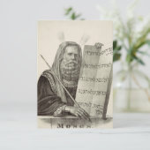 Prophet Mose mit den Tabletten des Gesetzes Dankeskarte (Stehend Vorderseite)