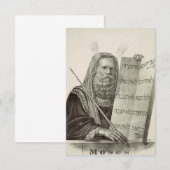 Prophet Mose mit den Tabletten des Gesetzes Dankeskarte (Vorne/Hinten)
