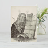 Prophet Mose mit den Tabletten des Gesetzes Einladung (Stehend Vorderseite)