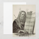 Prophet Mose mit den Tabletten des Gesetzes Einladung (Vorne/Hinten)