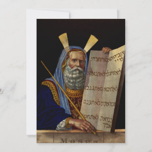 Prophet Mose mit den Tabletten des Gesetzes Einladung