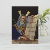Prophet Mose mit den Tabletten des Gesetzes Einladung (Stehend Vorderseite)