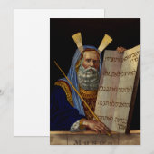 Prophet Mose mit den Tabletten des Gesetzes Einladung (Vorne/Hinten)