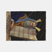 Prophet Mose mit den Tabletten des Gesetzes Fleecedecke (Vorderseite (Horizontal))