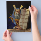Prophet Mose mit den Tabletten des Gesetzes Flyer (Hand)