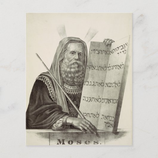 Prophet Mose mit den Tabletten des Gesetzes Flyer (Vorne)