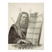 Prophet Mose mit den Tabletten des Gesetzes Fotodruck (Vorne)