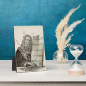 Prophet Mose mit den Tabletten des Gesetzes Fotoplatte (Seite)