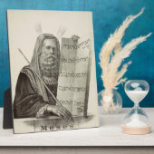 Prophet Mose mit den Tabletten des Gesetzes Fotoplatte (Seite)
