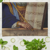 Prophet Mose mit den Tabletten des Gesetzes Geschirrtuch (Gefaltet)