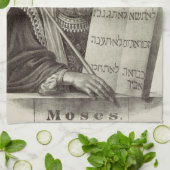Prophet Mose mit den Tabletten des Gesetzes Geschirrtuch (Gefaltet)