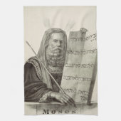 Prophet Mose mit den Tabletten des Gesetzes Geschirrtuch (Vertikal)