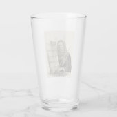 Prophet Mose mit den Tabletten des Gesetzes Glas (Rückseite)