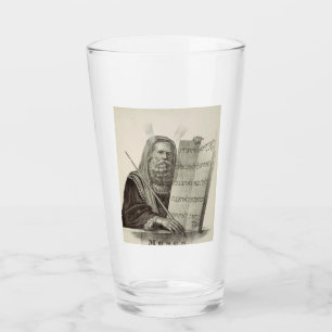 Prophet Mose mit den Tabletten des Gesetzes Glas