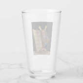 Prophet Mose mit den Tabletten des Gesetzes Glas (Rückseite)