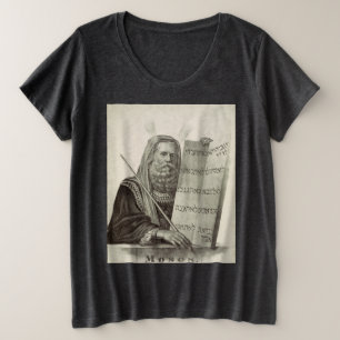 Prophet Mose mit den Tabletten des Gesetzes Große Größe T-Shirt