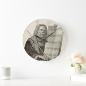 Prophet Mose mit den Tabletten des Gesetzes Große Wanduhr (Zuhause)